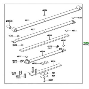 482100KD00 - Paquete de elásticos Toyota Hilux