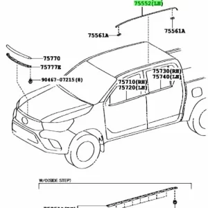 MOLDURA ACABADO LATERAL DE GOTEO DE TECHO LADO IZQUIERDO