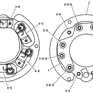 Porta carbones motor de arranque CAT